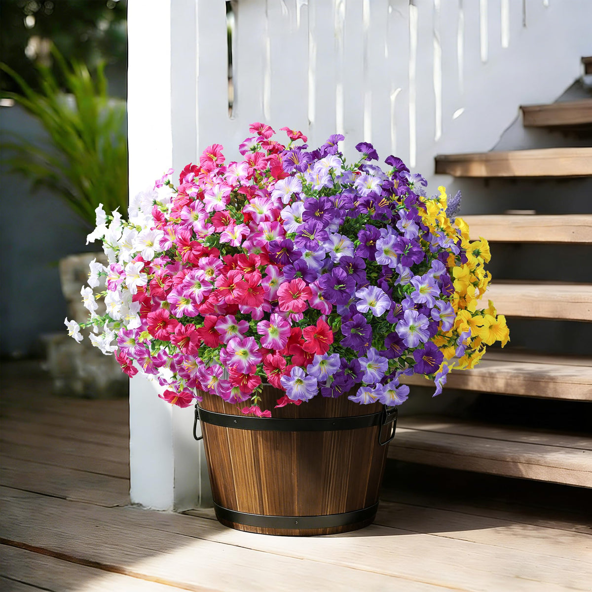 INSPRING easy-care floral bundles perfect for cafes and residential decks.