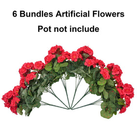 INSPRING balcony setup featuring outdoor faux geraniums