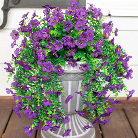 INSPRING fake silk daisy with eucalyptus trailing vines for year-round charm.