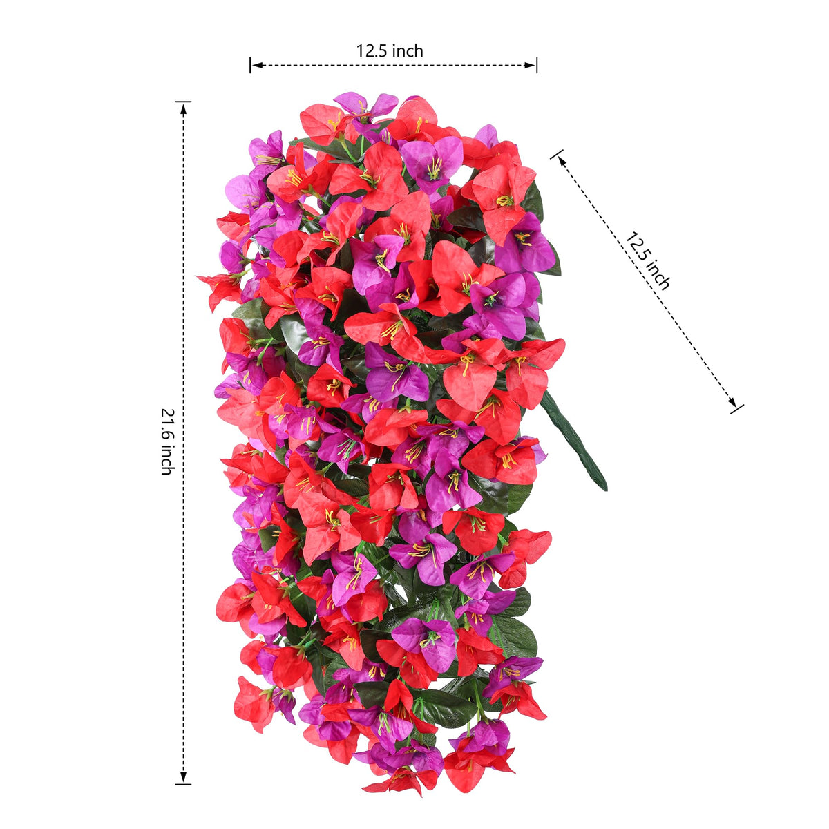 INSPRING faux bougainvillea trailing vine patio decor showcases outdoor resilience.
