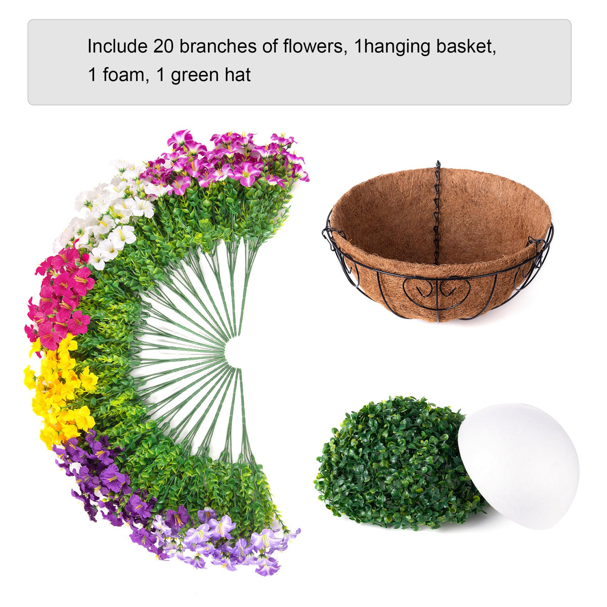 INSPRING 17.8-inch hanging display shown on porch for curb appeal.