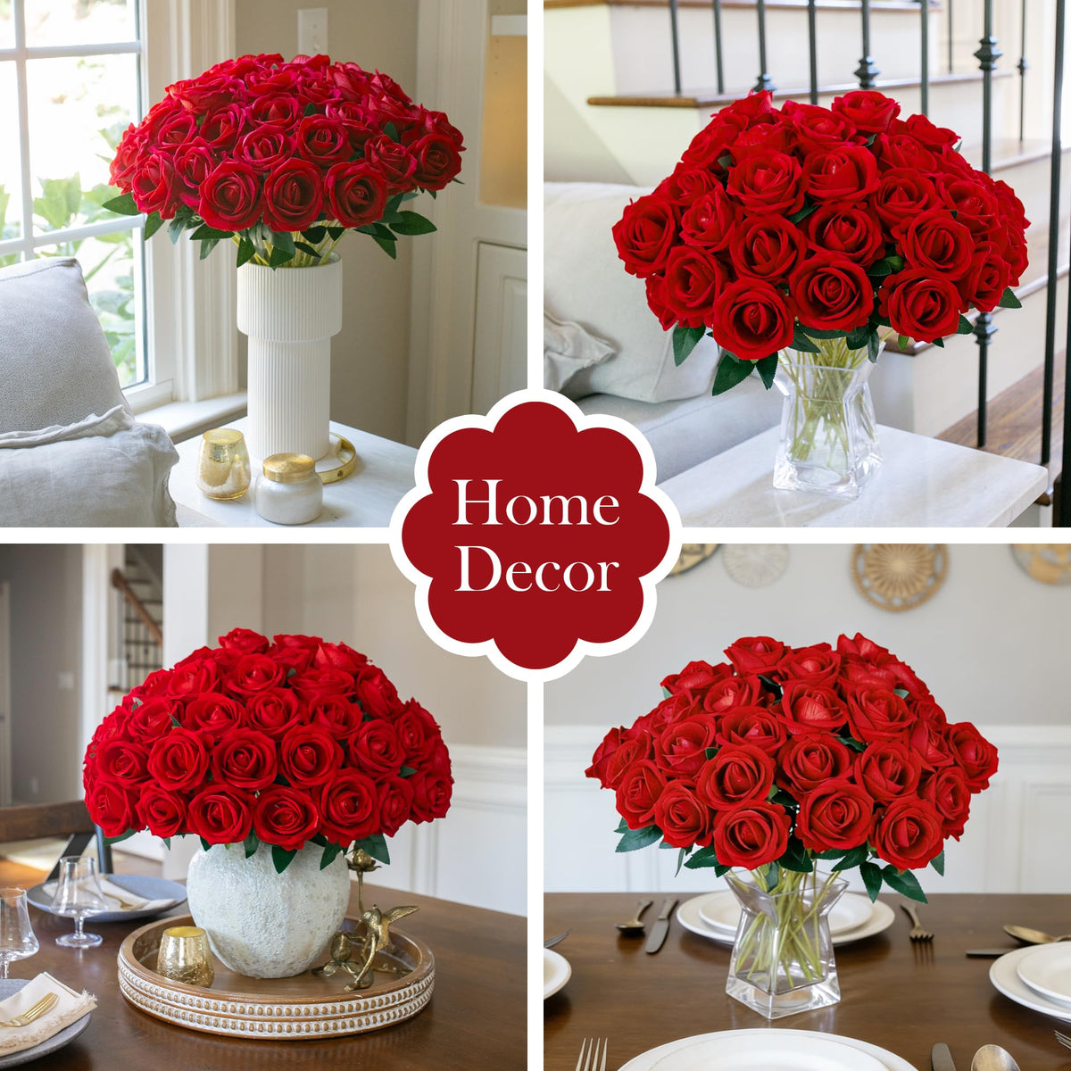INSPRING flexible plastic stems allow easy bending for vase fit.