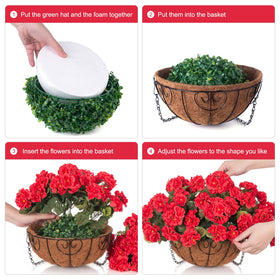INSPRING Geraniums outdoor decor on porch for seasonal welcome