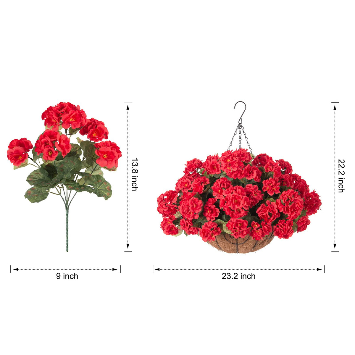 INSPRING Geraniums red bundle illustrating year-round color