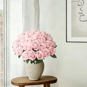 INSPRING home decor roses brighten shelves and mantels year-round.
