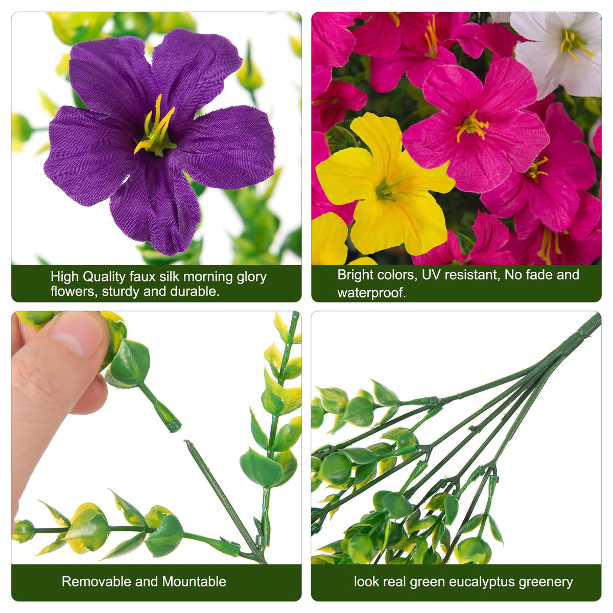 INSPRING life-like petals and color gradients enhance porches and front doors.