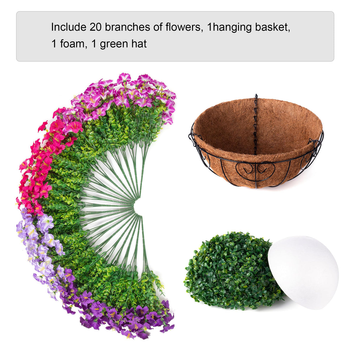 INSPRING decorative greenery suitable for porch balcony or garden.