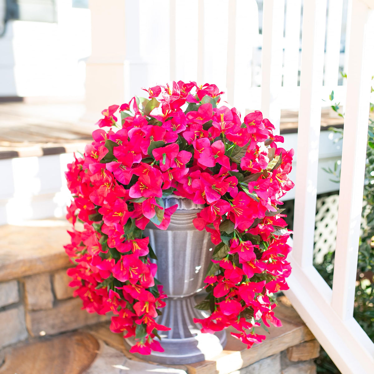 INSPRING outdoor UV resistant bougainvillea silk flowers stay vibrant in sun