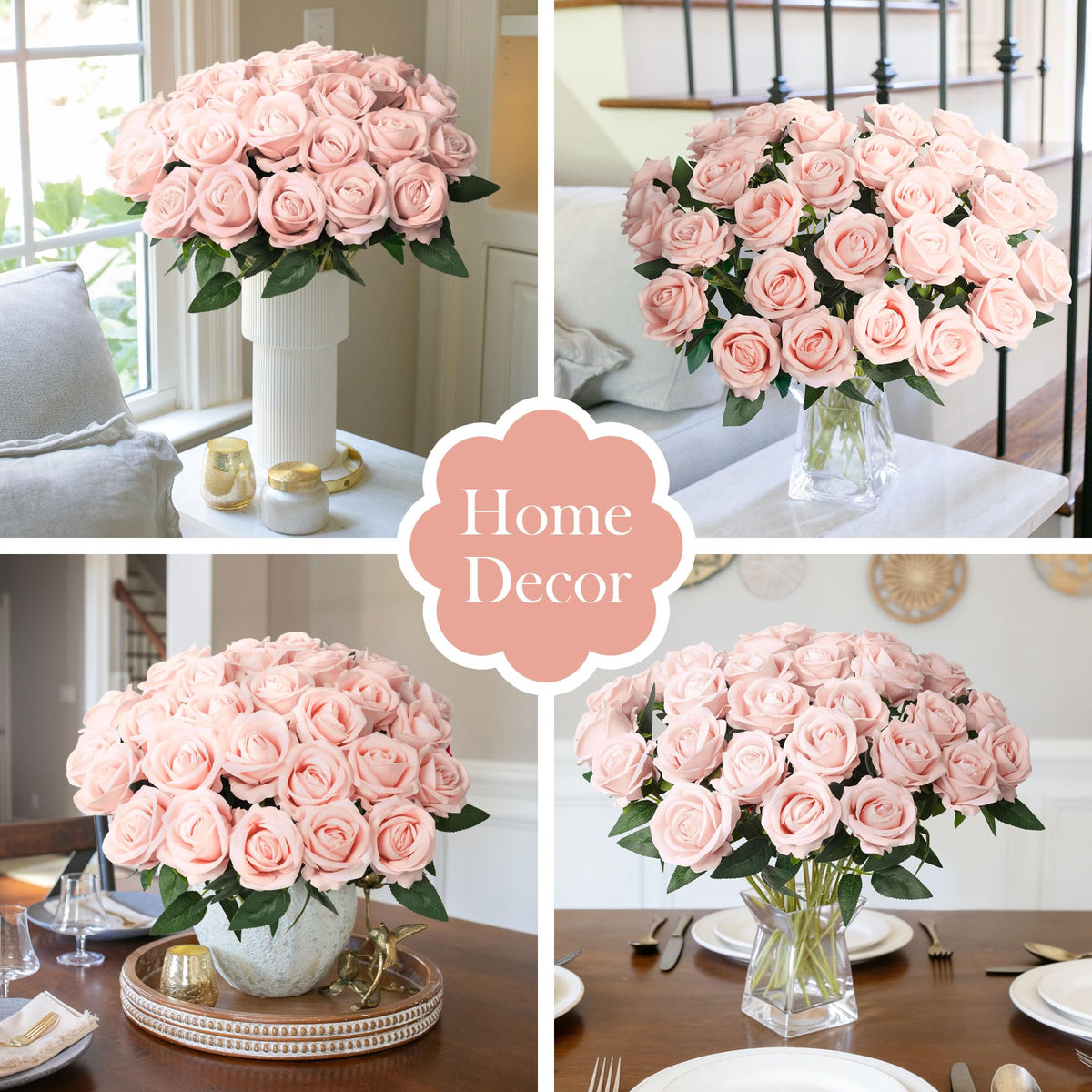 INSPRING realistic rose bouquet for wedding décor and bridal bouquets.