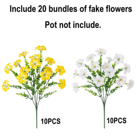 INSPRING realistic silk petunia for outdoor planters and ground displays