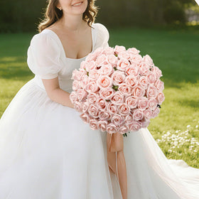 INSPRING roses with long stems for flexible DIY vase arrangements.