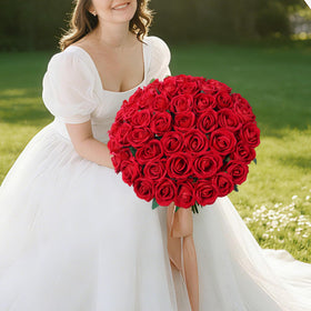 INSPRING silk velvet petals roses for soft, lifelike decor.