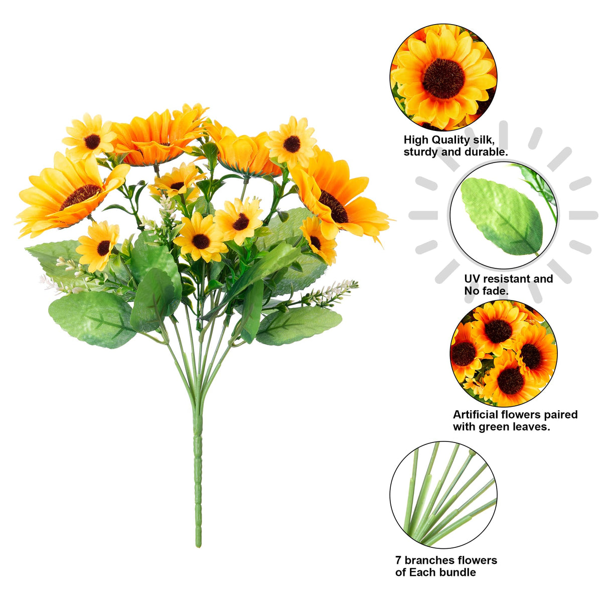 INSPRING sunflowers arrangement ideas for living room or patio decor inspiration.