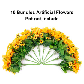 INSPRING sunflowers natural-looking leaves add realistic greenery to any space.