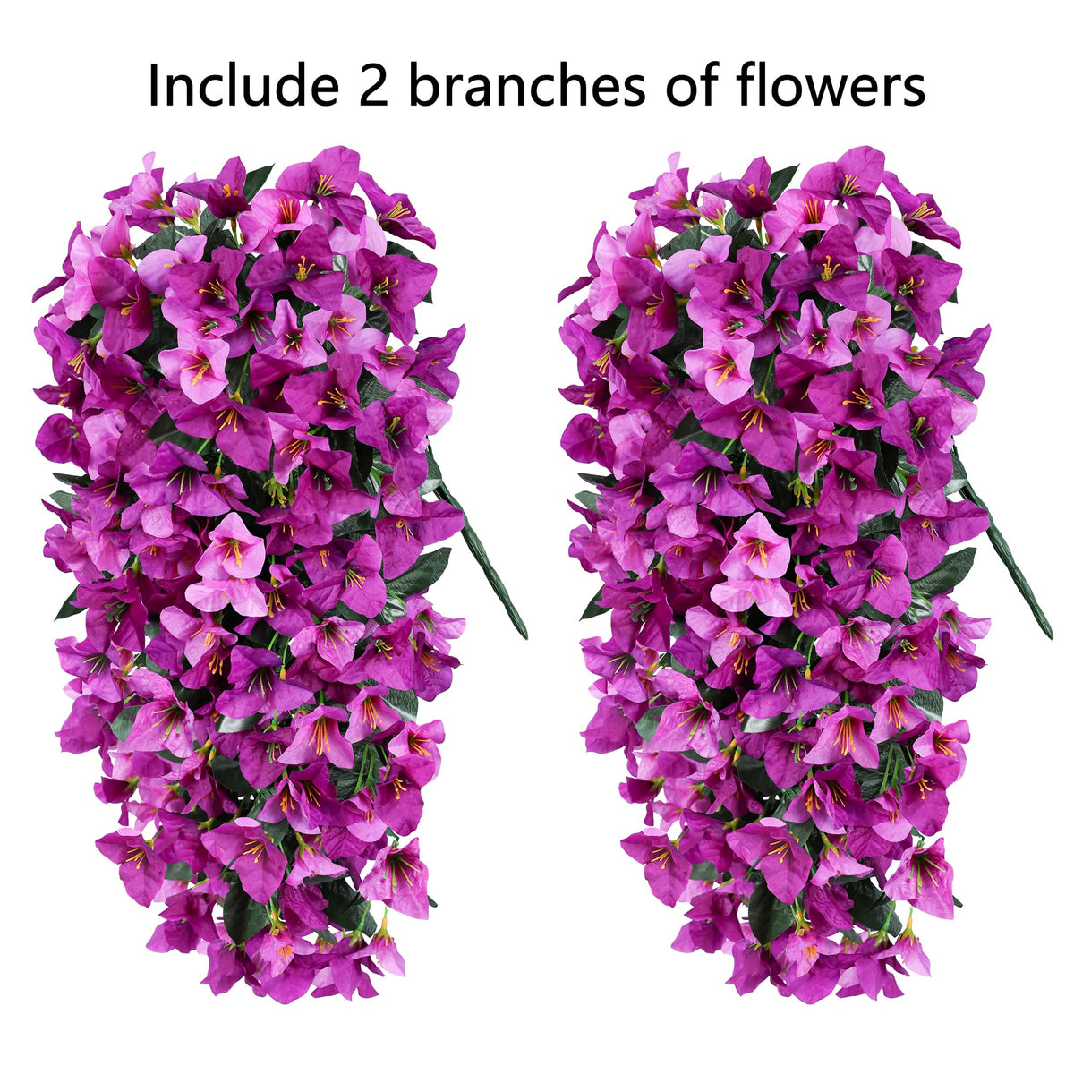 INSPRING two-pack artificial bougainvillea for window boxes and urns.