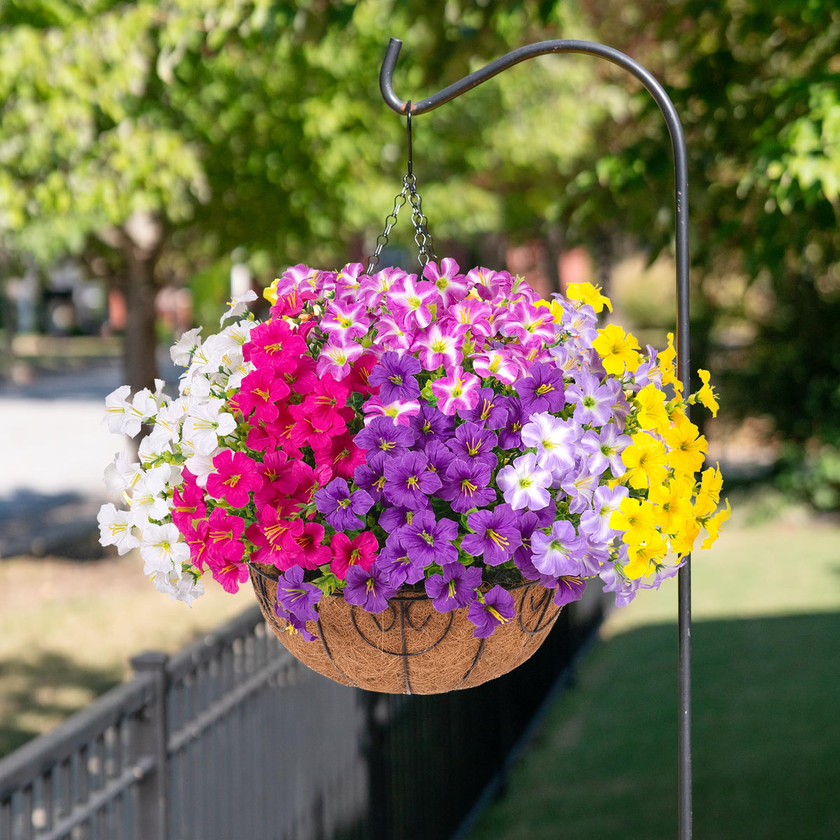 INSPRING versatile outdoor florets for planters urns and hanging baskets.