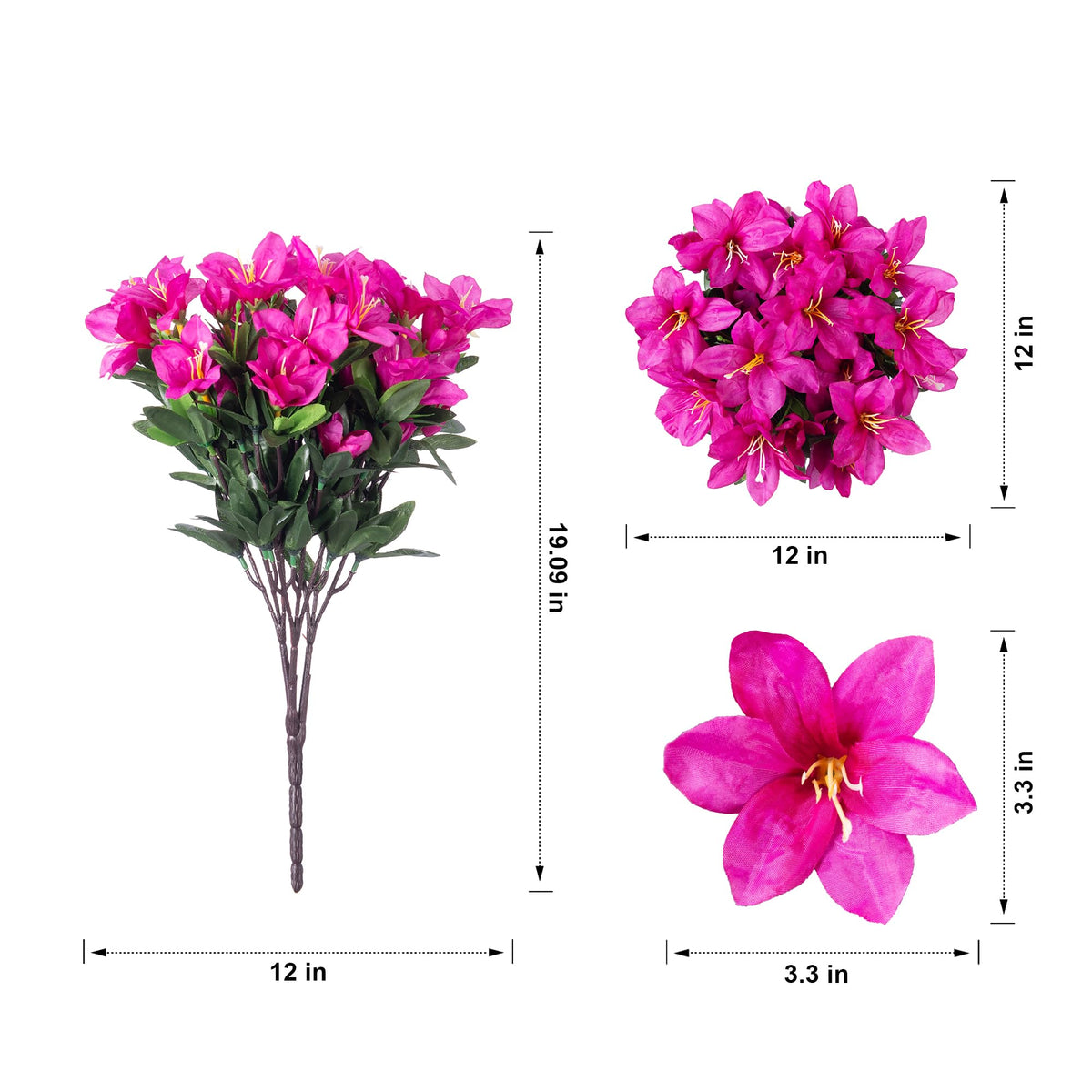 INSPRING waterproof azalea blossoms ideal for rain-ready exterior setups
