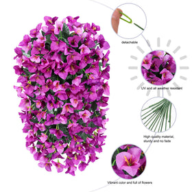 INSPRING weatherproof silk flowers stay vibrant in sun and rain.