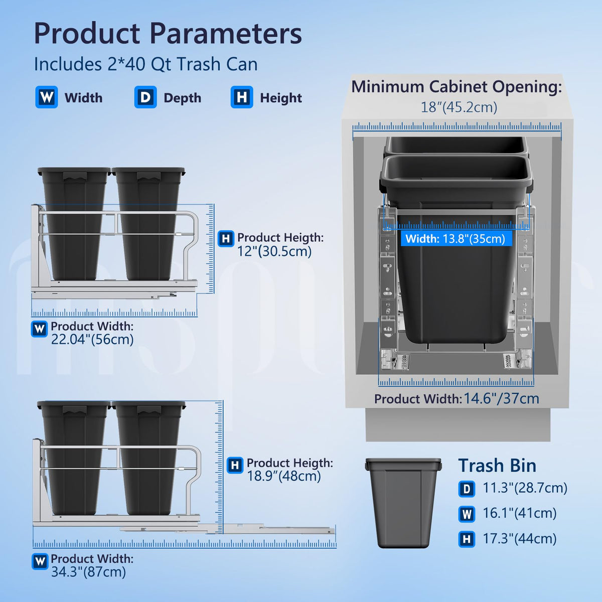 Insputer dual 40QT bins aid efficient waste sorting in kitchens
