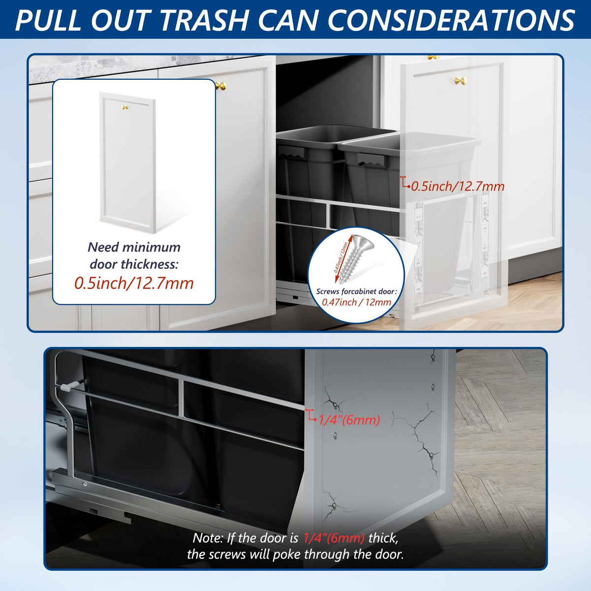Insputer two 40-quart bins simplify trash and recycling organization
