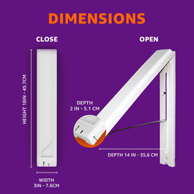 InstaHanger compact wall layout showing slim profile in tight spaces.