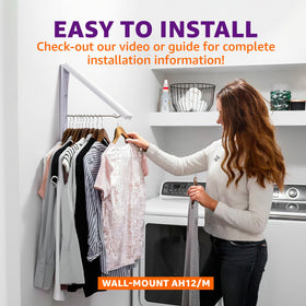 InstaHanger easy installation on drywall, brick, or concrete walls.