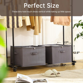 INSTY shoe organizer with clear lid provides quick visibility and dust protection