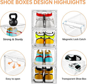 INSTY stackable design maximizes space while keeping shoes visible
