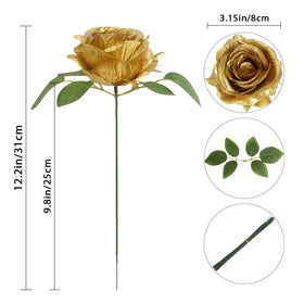 INSUNSIX artificial rose leaves included to enhance bouquets.