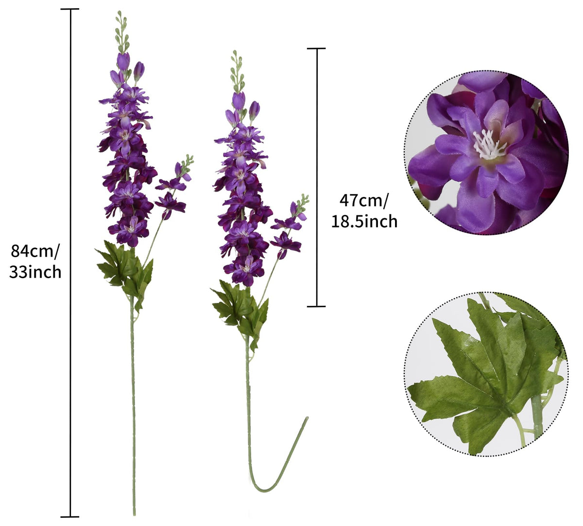 INSUNSIX six-pack delphinium stems ideal for tall vase arrangements.