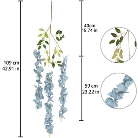 INSUNSIX dusty blue wisteria for home decor ambiance
