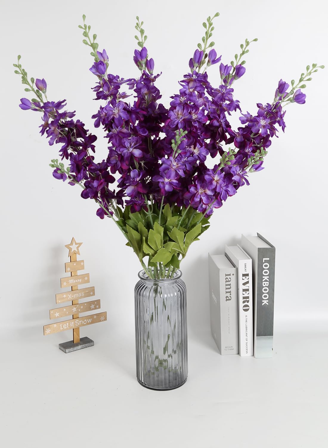 INSUNSIX long-stem delphinium for durable, maintenance-free home decor.