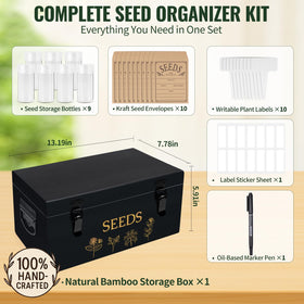 Intarsio seed storage box inner seal demonstrates double-layer protection for seeds.