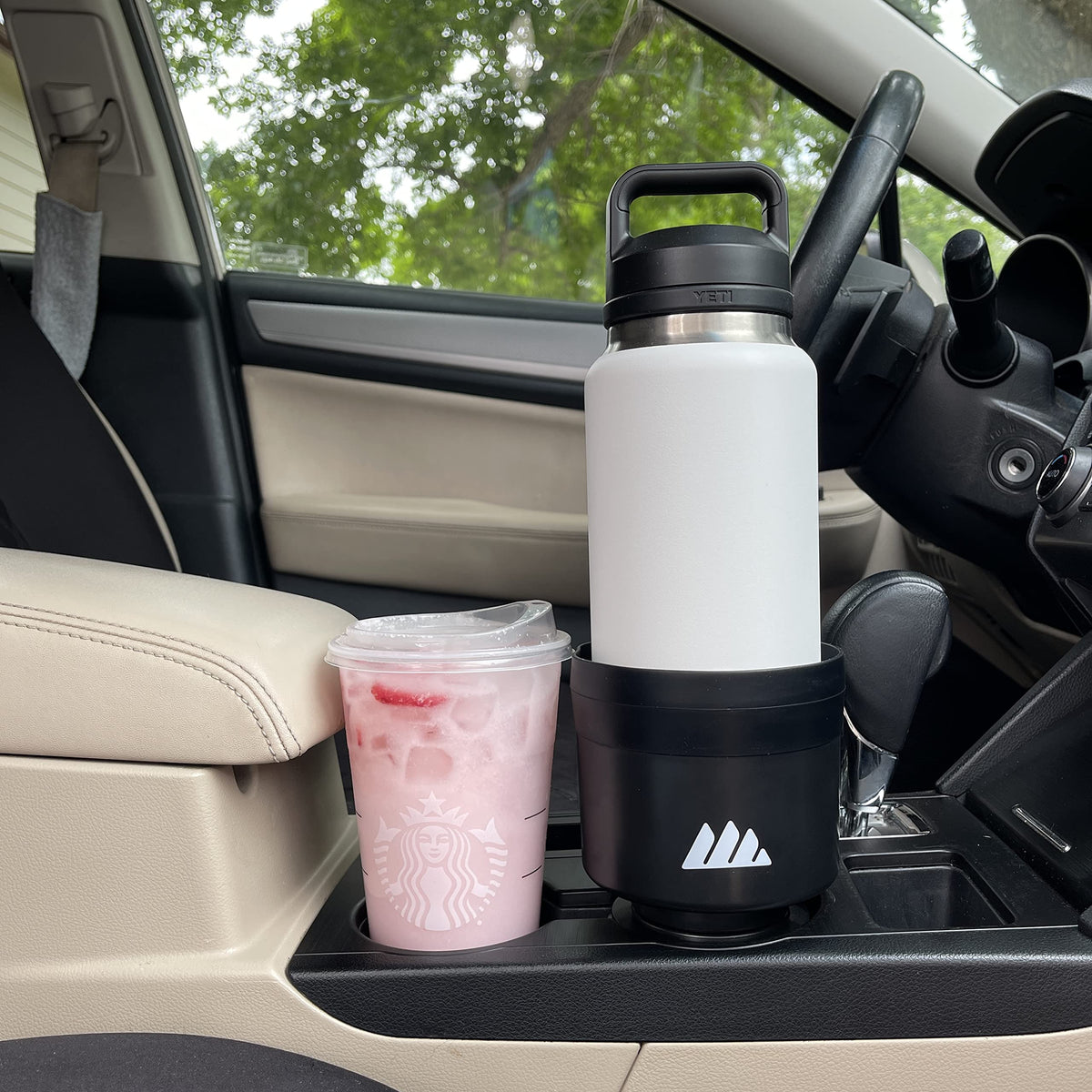 Integral Hydro Expander mug-handle-slot enables easy mug insertion during commutes.