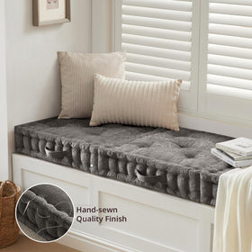 Intelligent Design Azza cushion cover is spot-clean only to preserve color quality.