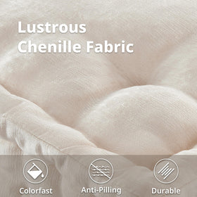 Intelligent Design Azza floor pillow ivory tuft detail, durable support for daily use.