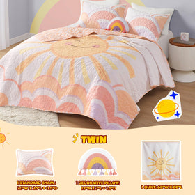 Intelligent Design decorative pillow with rainbow accents for playful decor