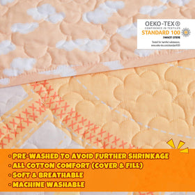 Intelligent Design Twin Quilt measures 68 in W by 88 in L for standard twin beds