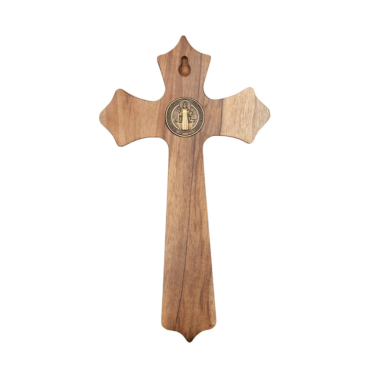 Intercession solid Brazilian walnut cross offers rich texture and durable craftsmanship.