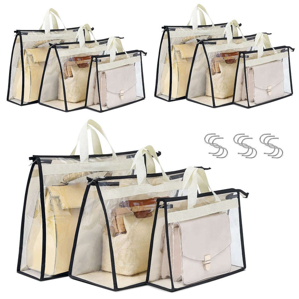 Interesse purse dust bags with clear PVC for quick visibility and protection
