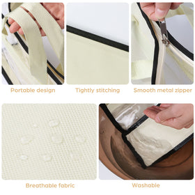 Interesse purse organizer with two handles for closet hanging convenience