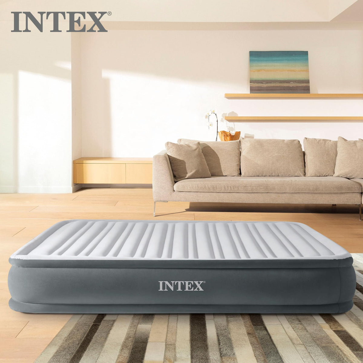 Intex included carry bag simplifies transport and storage.