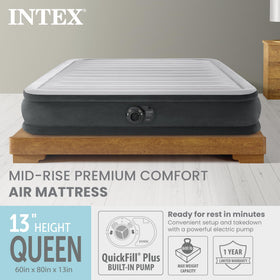 Intex dual-layer air pocket system contours to your body for comfort.