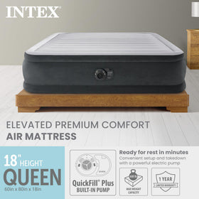 Intex Dura-Beam Deluxe Elevation bed side view highlighting edge construction