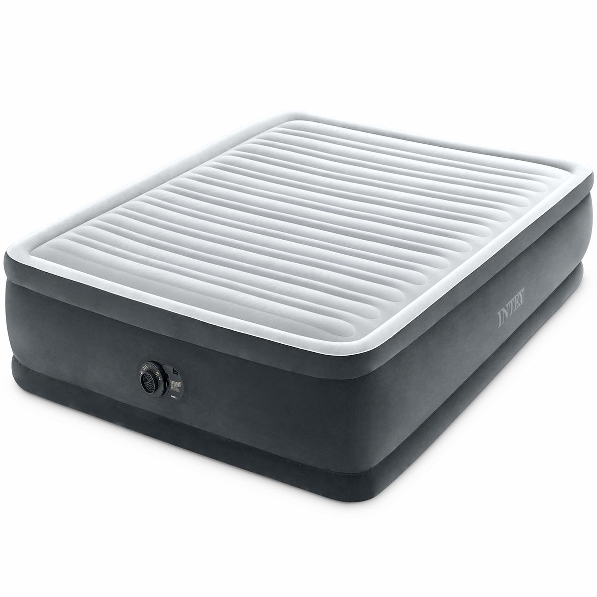 Intex Dura-Beam Deluxe Elevation bed top view showing plush surface for comfort