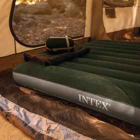 Intex twin-size Dura-Beam Downy air mattress fits standard sleeping spaces