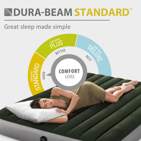 Intex Downy mattress velvety sleeping surface is soft and easy to clean