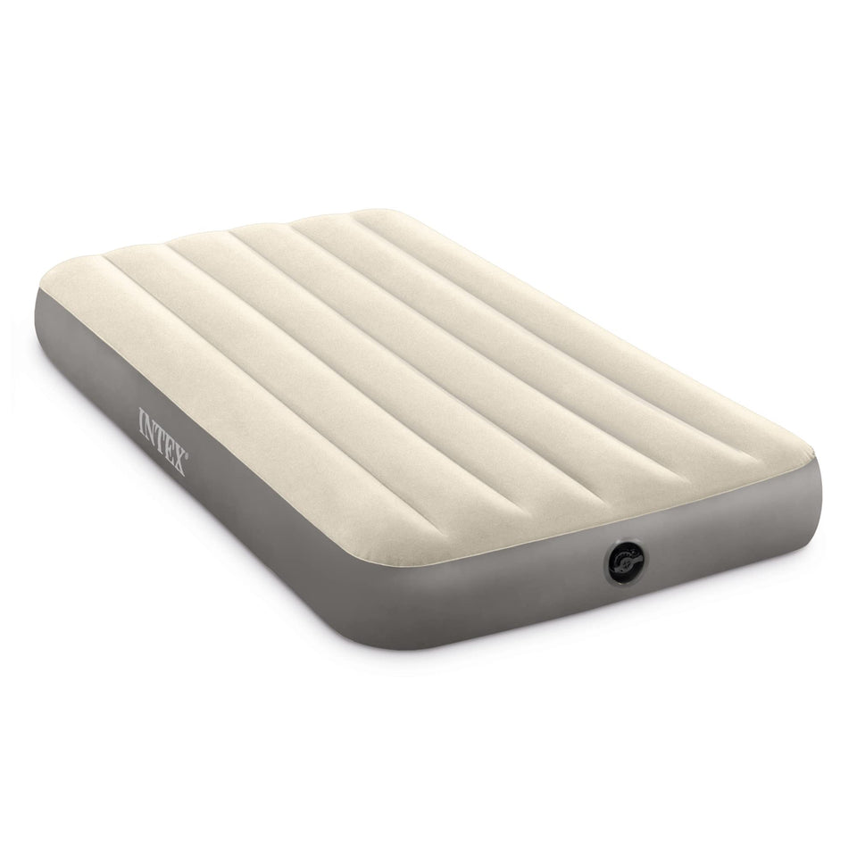 Intex Dura-Beam standard twin mattress with Fiber-Tech for stable, supportive sleep.