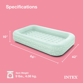 Intex Kids Travel Bed plush surface enhances comfort during naps and sleepovers