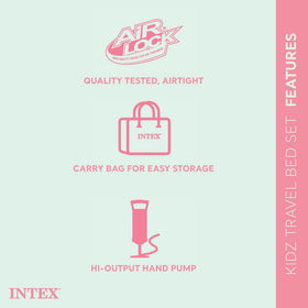 Intex Kids Travel Bed removable inner mattress simplifies cleaning and storage